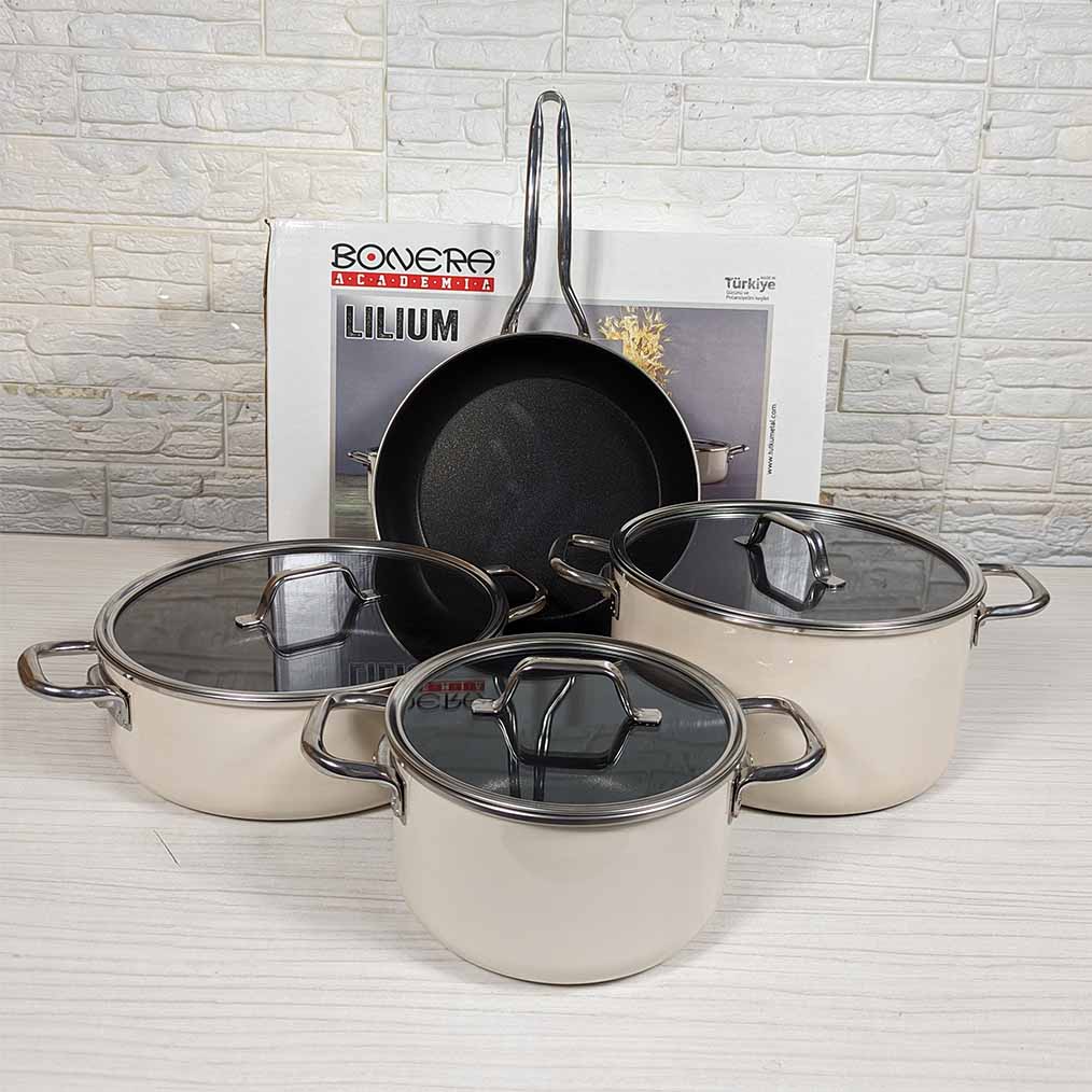 PACK 7 PCS BONERA TITANYUM MADE IN TURKEY 🇹🇷 مجموعة 7 قطع للمطبخ متكاملة صنع تركي بالطابع 🇹🇷