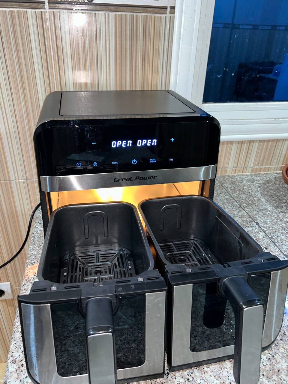 Friteuse Air Fryer sans huile 9L 2400W Great Power Moulinex designe مقلاة هوائية مناسبة للعائلات الكبيرة و الصغيرة