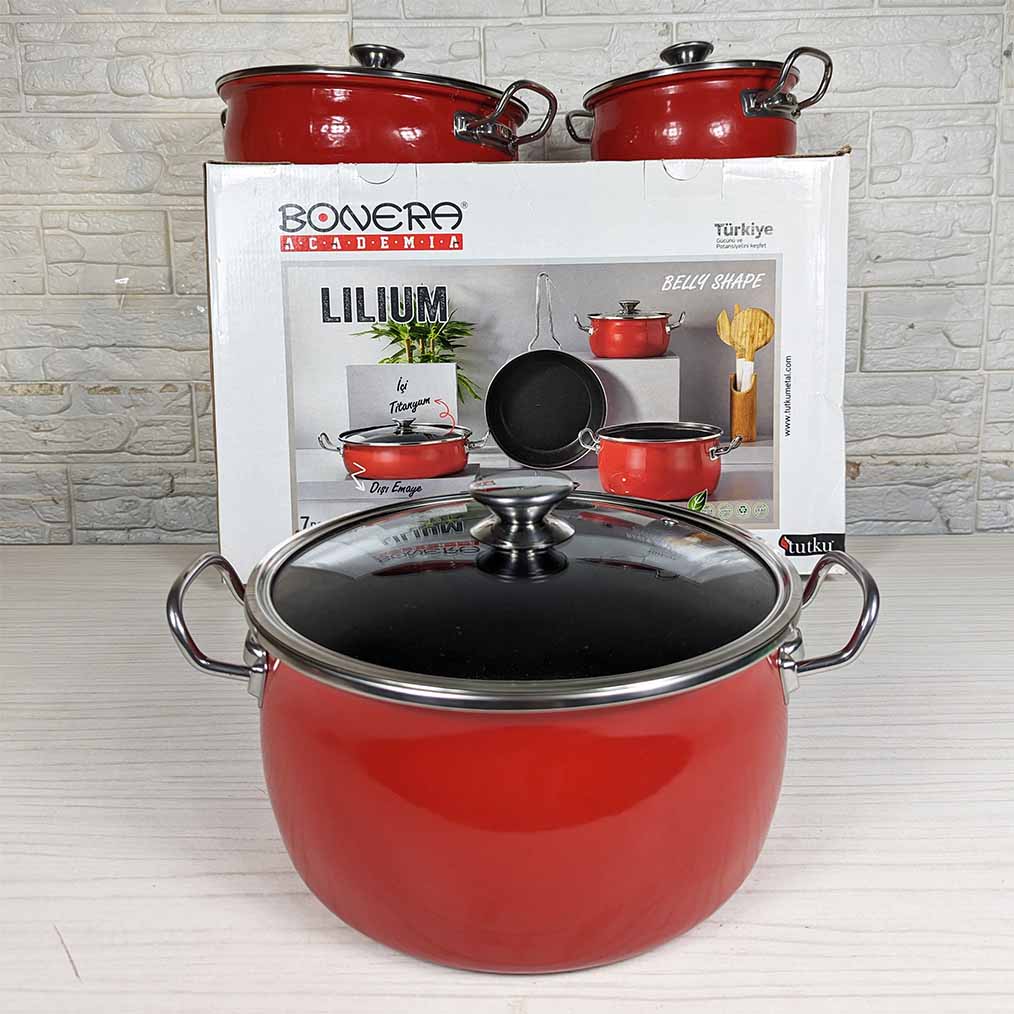 PACK 7 PCS BONERA TITANYUM MADE IN TURKEY 🇹🇷 مجموعة 7 قطع للمطبخ متكاملة صنع تركي بالطابع 🇹🇷