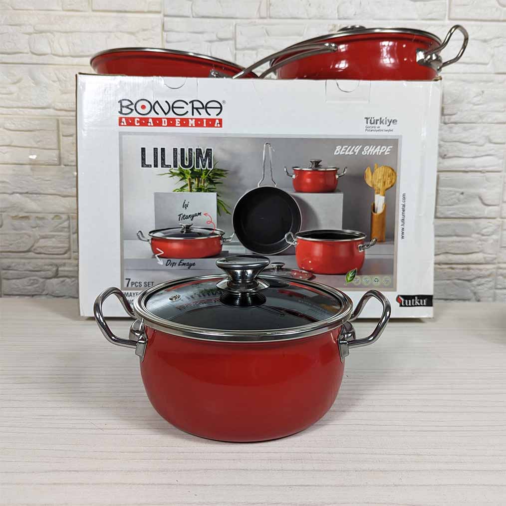 PACK 7 PCS BONERA TITANYUM MADE IN TURKEY 🇹🇷 مجموعة 7 قطع للمطبخ متكاملة صنع تركي بالطابع 🇹🇷