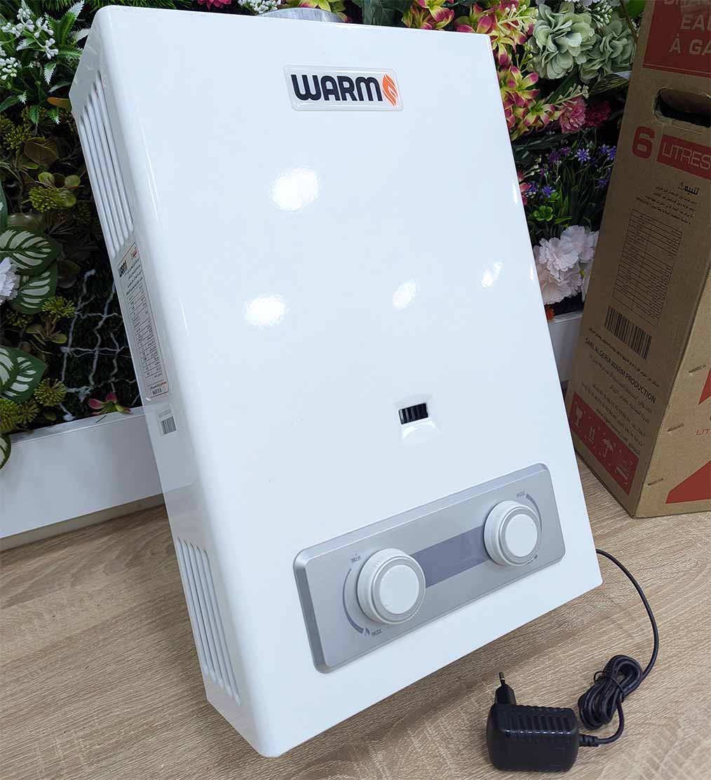 CHAUFFE EAU A GAZ WARM 6Litres سخان الماء بالغاز للإستخدام اليومي في المنزل و الحمامات