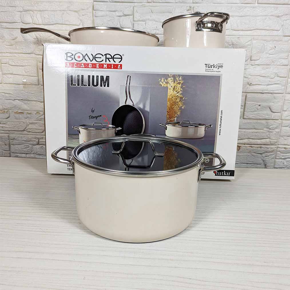 PACK 7 PCS BONERA TITANYUM MADE IN TURKEY 🇹🇷 مجموعة 7 قطع للمطبخ متكاملة صنع تركي بالطابع 🇹🇷