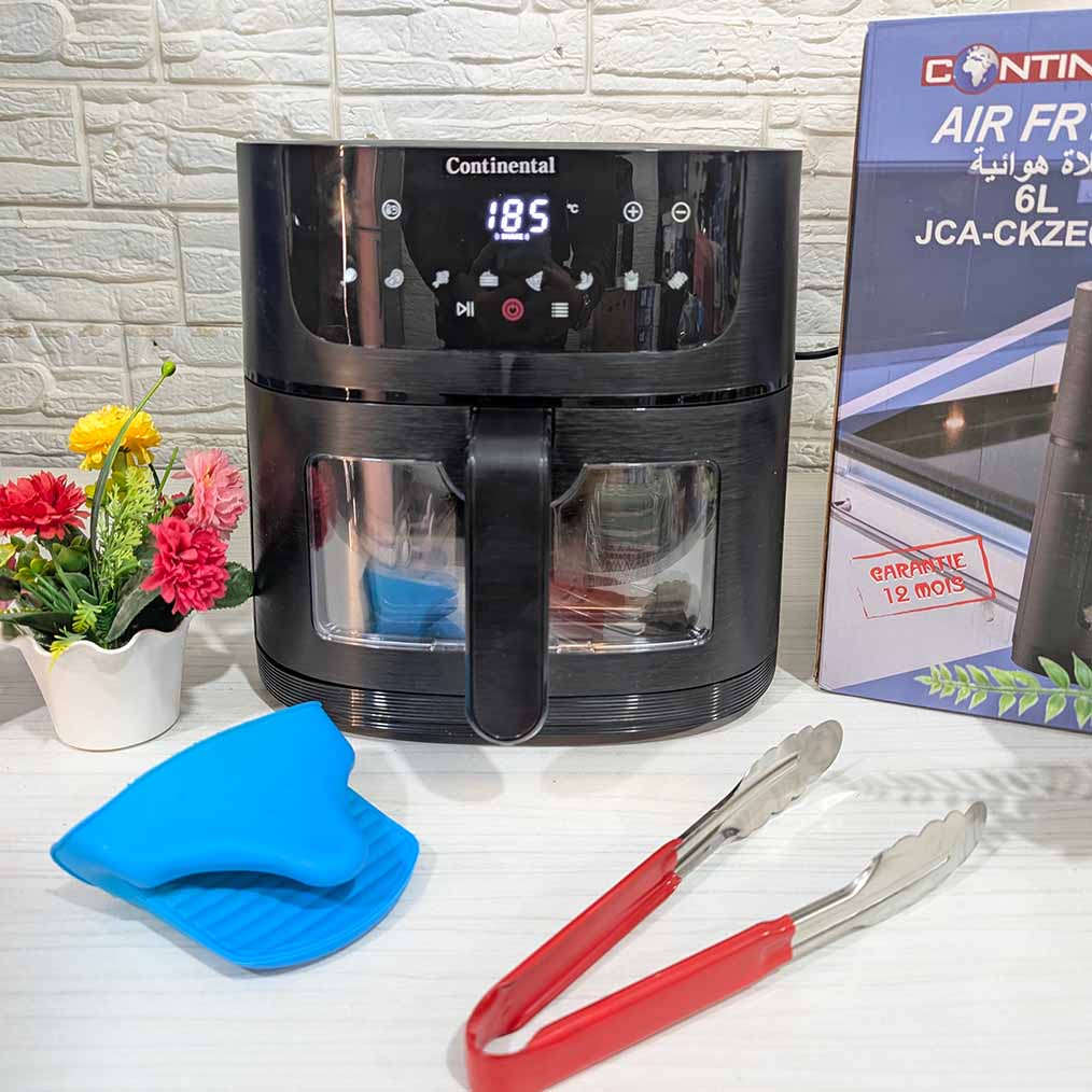 FRITEUSE CONTINENTAL 6 L 1500WATT ✔️مع مقلاة كونتينونتال الهوائية 6 لتر بقوة 1500 واط وددعي الزيت واقللبي صحتك للأفضل