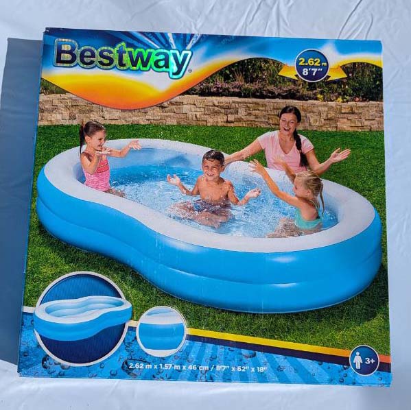 Piscine Gonflable Bestway La Playa حوض سباحة حجم عائلي + 4 هدايا مجانية