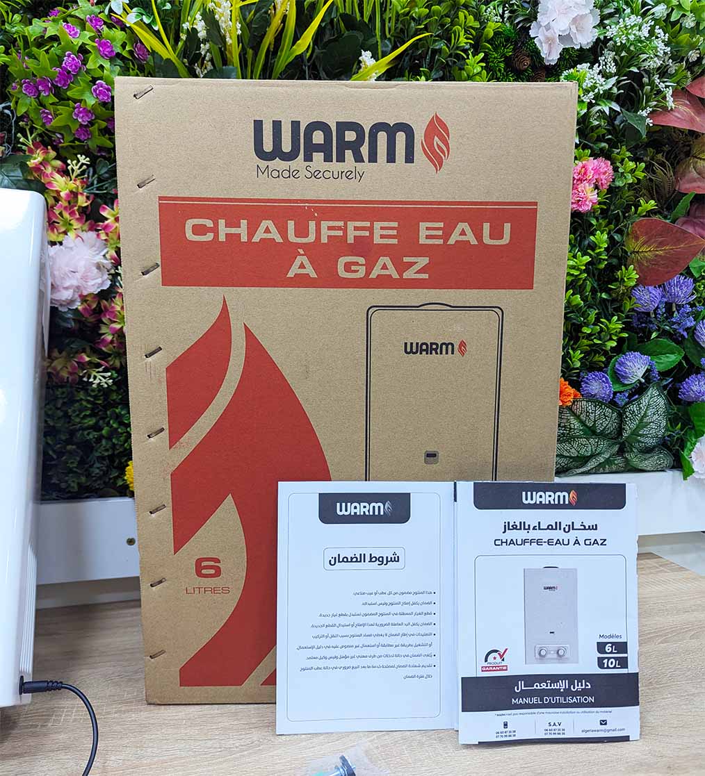 CHAUFFE EAU A GAZ WARM 6Litres سخان الماء بالغاز للإستخدام اليومي في المنزل و الحمامات