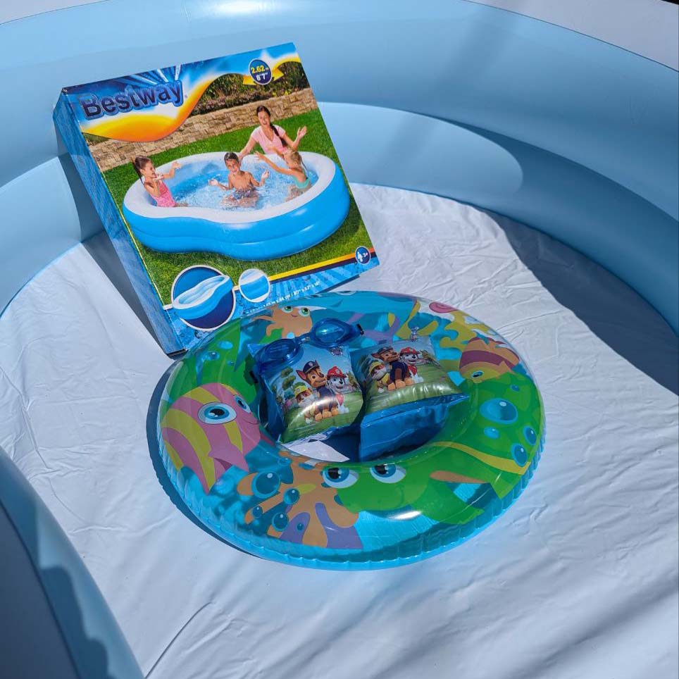 Piscine Gonflable Bestway La Playa حوض سباحة حجم عائلي + 4 هدايا مجانية