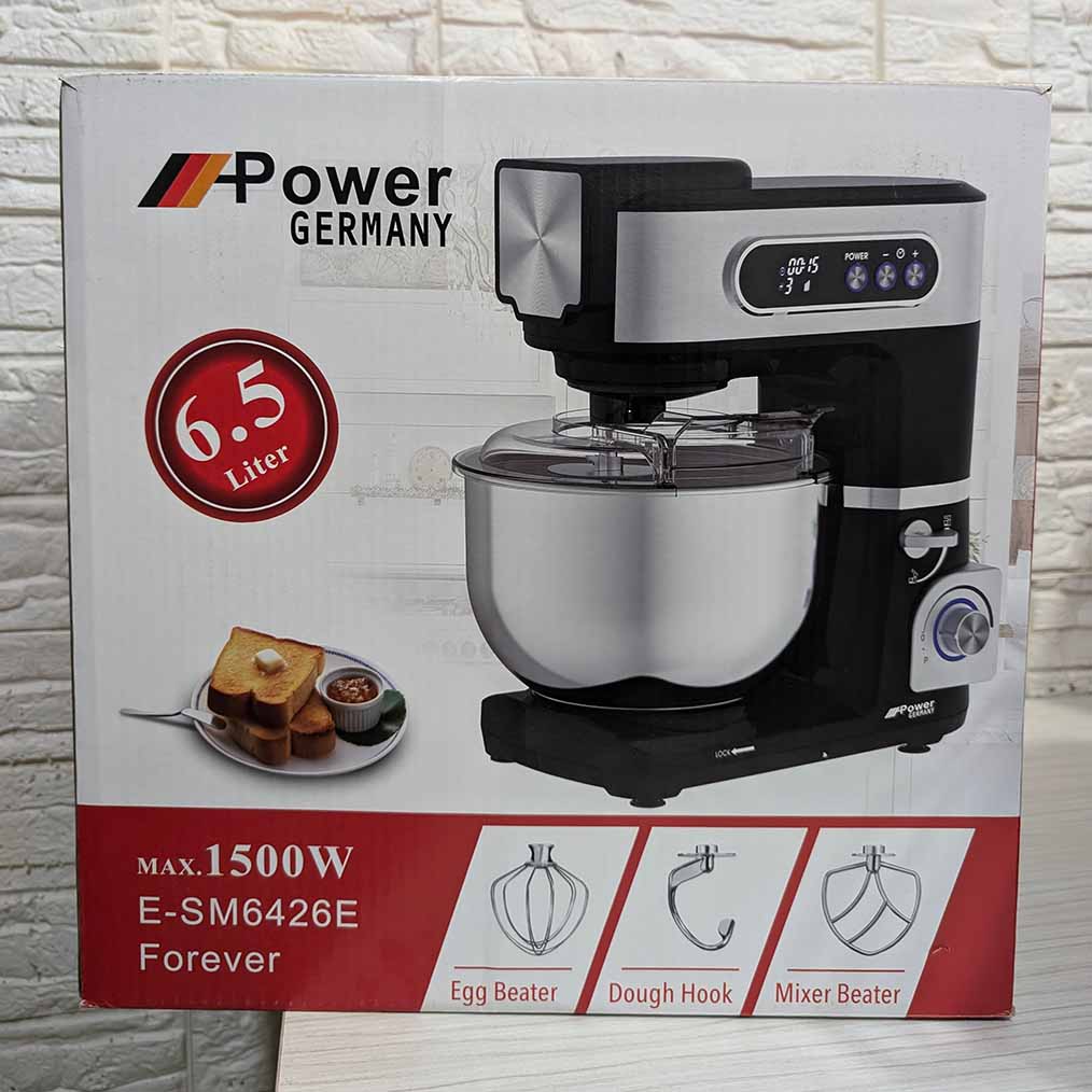 Pétrin POWER GERMANY 3 En 1 6.5L - 1500w - 3.5kg عجانة متعددة الوظائف 3 في 1