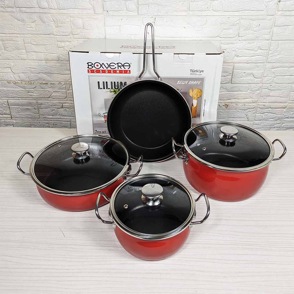 PACK 7 PCS BONERA TITANYUM MADE IN TURKEY 🇹🇷 مجموعة 7 قطع للمطبخ متكاملة صنع تركي بالطابع 🇹🇷