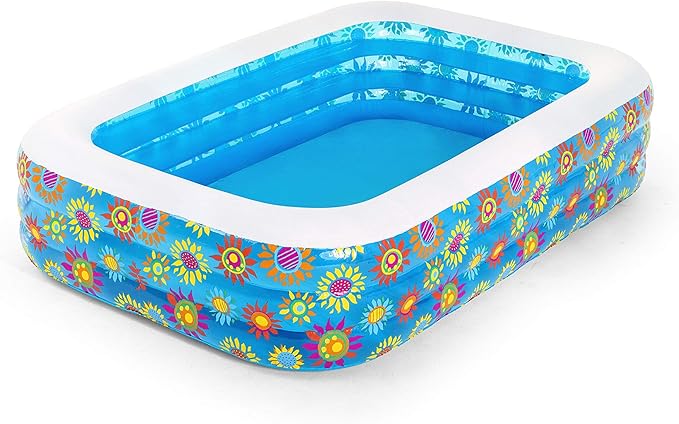 Piscine Gonflable Aquarium Bestway حوض سباحة حجم عائلي + 4 هدايا مجانية