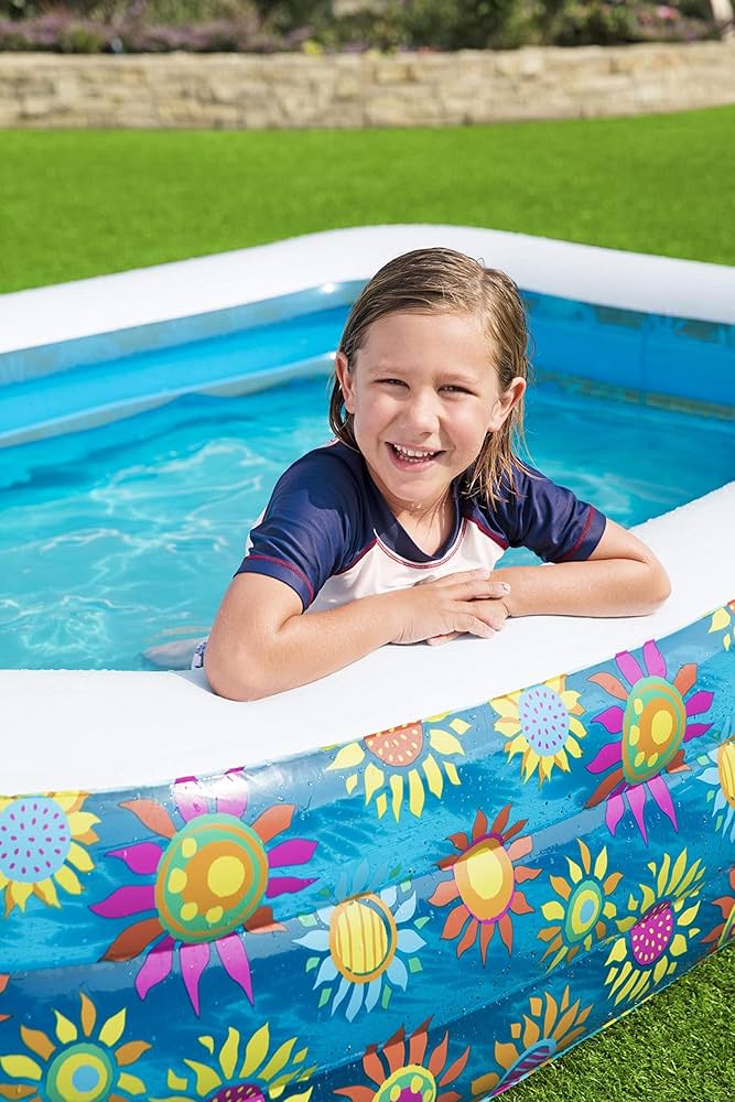 Piscine Gonflable Aquarium Bestway حوض سباحة حجم عائلي + 4 هدايا مجانية