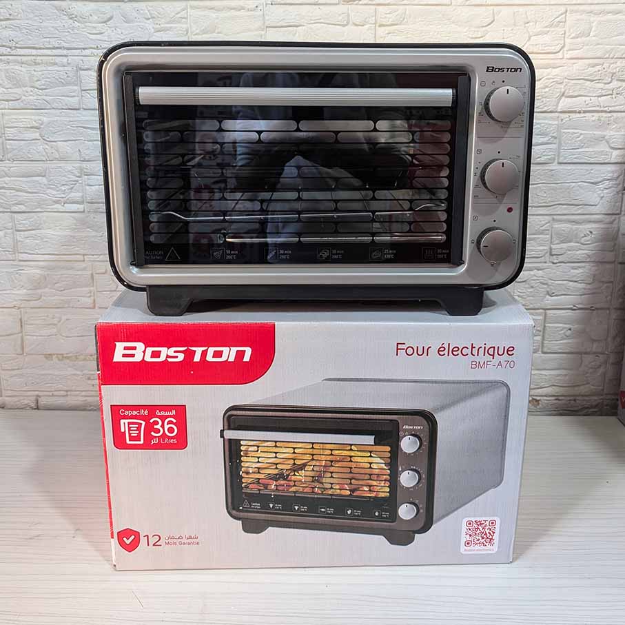 FOUR ELECTRIQUE BOSTON 36L 1420W فرن كهربائي من العلامة بوسطن 36 لتر و بقوة 1420 واط + 2 هدايا باطل و ضمان متوفر