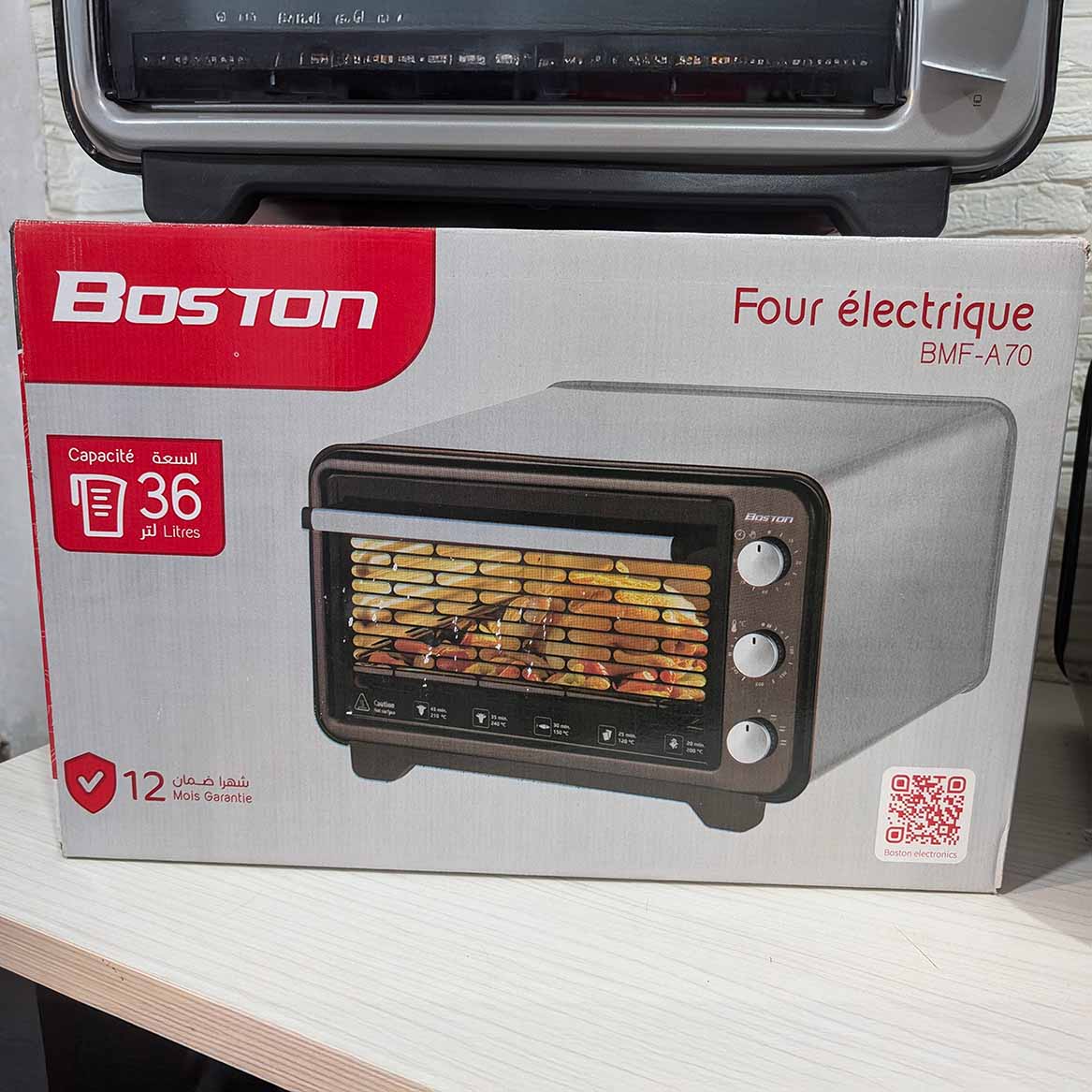 FOUR ELECTRIQUE BOSTON 36L 1420W فرن كهربائي من العلامة بوسطن 36 لتر و بقوة 1420 واط + 2 هدايا باطل و ضمان متوفر