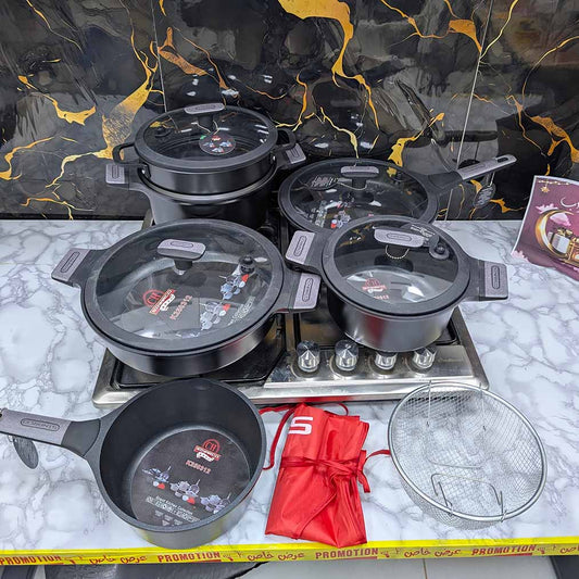 SERIE CUISINE SINARCO 12 PCS GRANITE 100% ALIMENTAIRE (091) من أجود الطقوم و أنواع القرانيت🔥