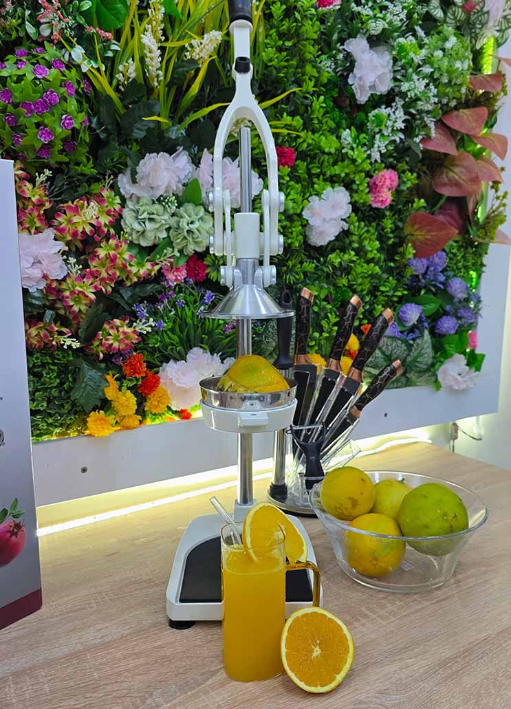 عصارة اليدوية 5 في 1 تعصر و تقطع الخضر و الفواكه بطرق مختلفة و رائعة🍊🍋أصلية حجم كبير PRESSE AGRUME MANUEL