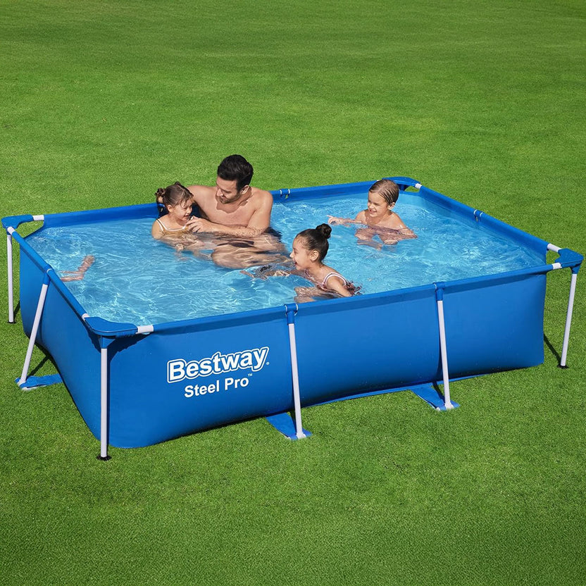 (R) PISCINE BESTWAY MONTABLE 259x170x61cm (403) (137) مسبح عائلي + 4 هدايا مجانية
