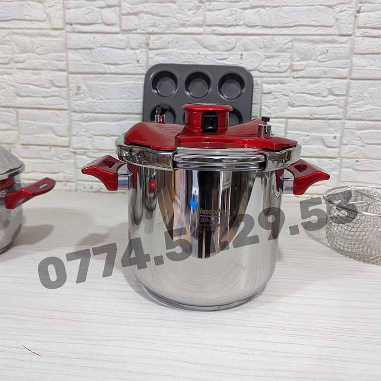 Serie cocotte 10 Pcs 5/7Litre Hascevher INOX 18/10 باك كوكوطة  10 قطع 5 + 7 لتر من العلامةالتركية الأصلية + هدية مجانية