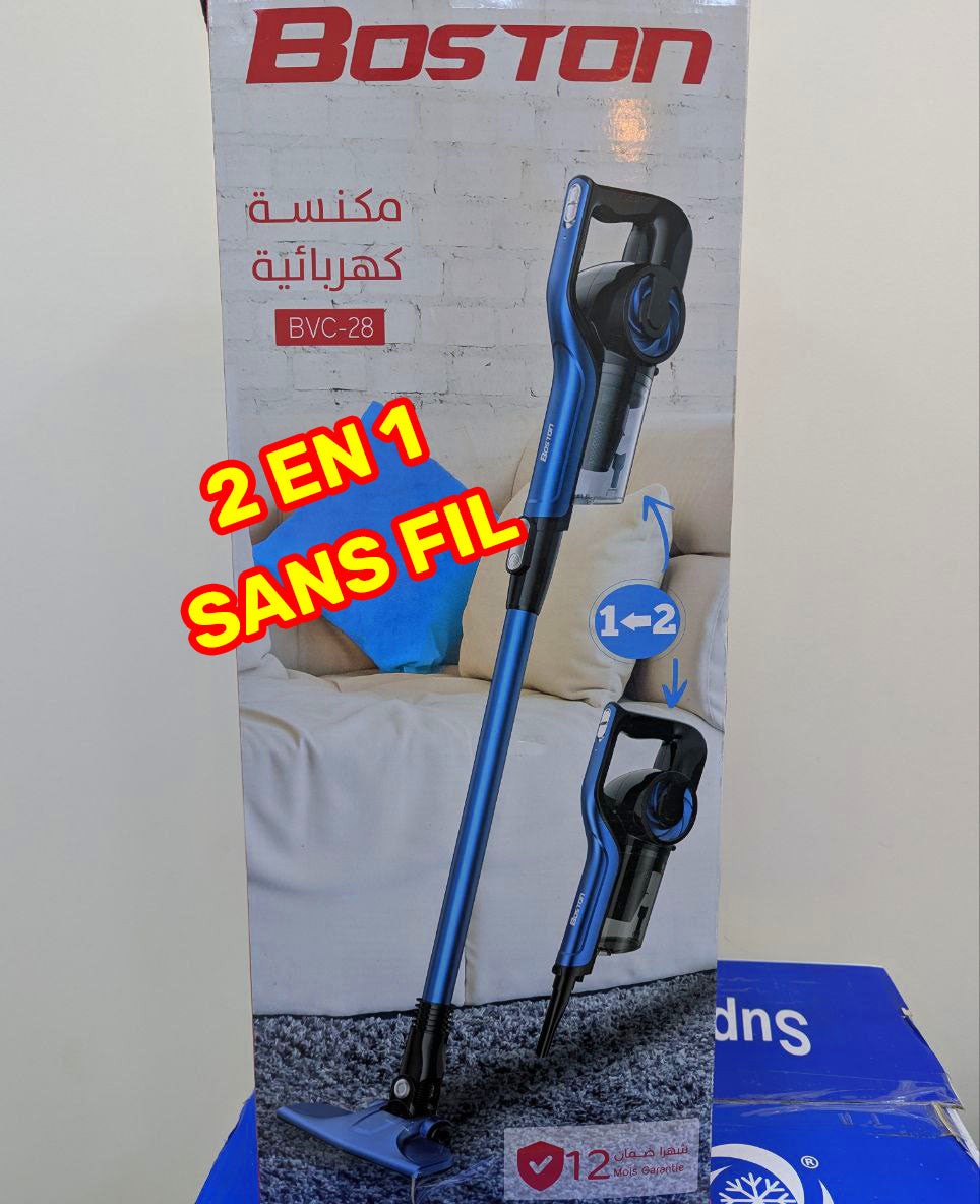 Aspirateur Boston 2 En 1 Sans fil أسبيراتور 2 في 1 بوسطن بدون كهرباء