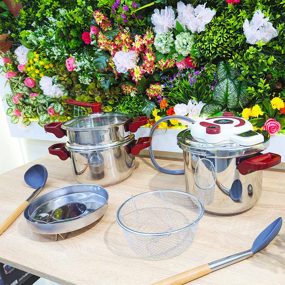 Cocotte Minute KITCHEN LAB 11 PCS Inox 18/10 كوكوطة الأصلية كيتشان لاب من الإينوكس مجموعة 11 قطعة 7+5 لتر