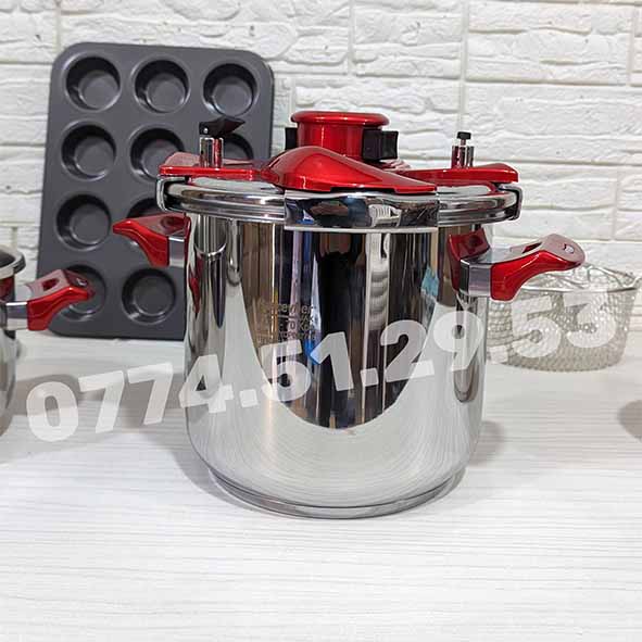 Serie cocotte 10 Pcs 5/7Litre Hascevher INOX 18/10 باك كوكوطة  10 قطع 5 + 7 لتر من العلامةالتركية الأصلية + هدية مجانية