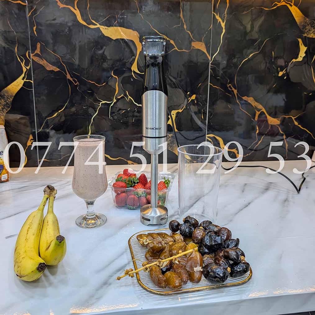 BRAS MIXEUR SILVER CREST 6 EN 1 1000 WATT 5 VITESSE (104)  خلاط واحد متعدد الخدمات ب 6 وظائف بقوة 1000 واط