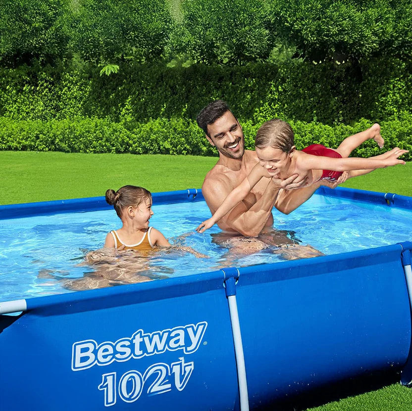 (R) PISCINE BESTWAY MONTABLE 259x170x61cm (403) (137) مسبح عائلي + 4 هدايا مجانية