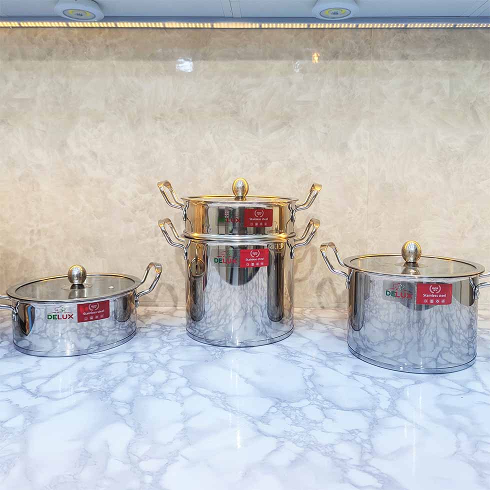 Serie DELUX 4 PIECES INOX 18/10 طقم إينوكس 4 قطع فخمة
