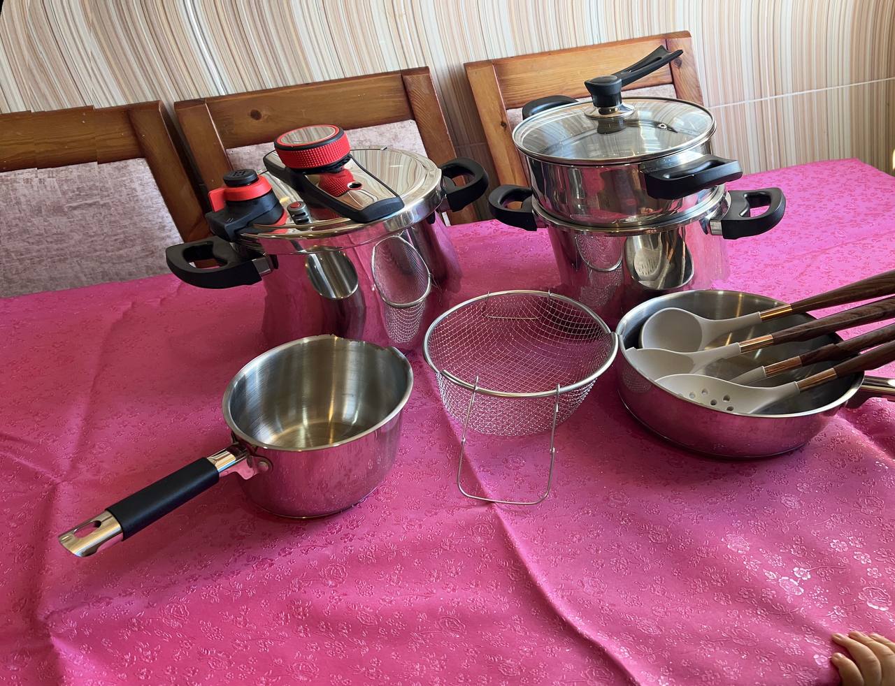 ✅✨ PACK COCOTTE KITCHEN STAR – 14 PCS ✨طقم كوكوط 14 قطعة إينوكس 18/10