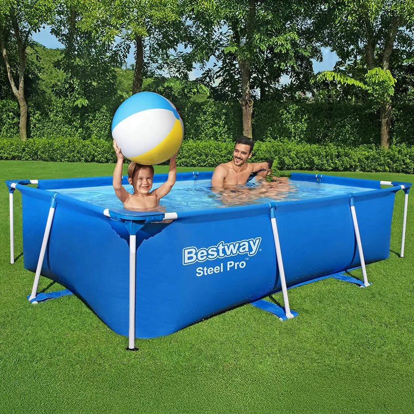 (R) PISCINE BESTWAY MONTABLE 259x170x61cm (403) (137) مسبح عائلي + 4 هدايا مجانية