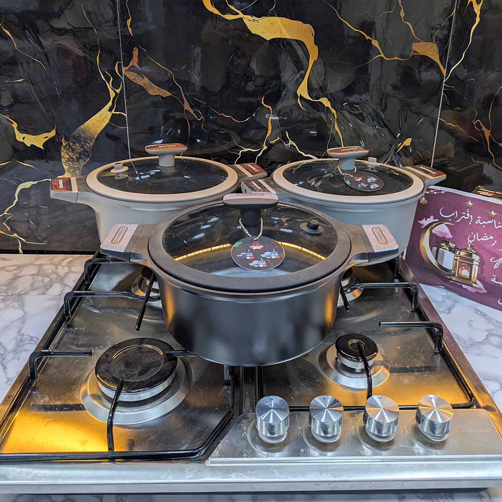 SERIE CUISINE SINARCO 12 PCS GRANITE 100% ALIMENTAIRE (091) من أجود الطقوم و أنواع القرانيت🔥
