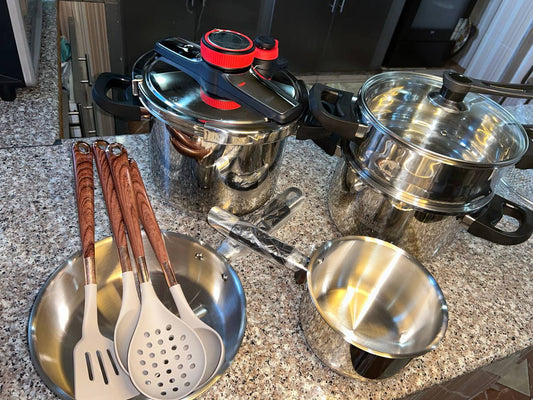 ✅✨ PACK COCOTTE KITCHEN STAR – 14 PCS ✨طقم كوكوط 14 قطعة إينوكس 18/10