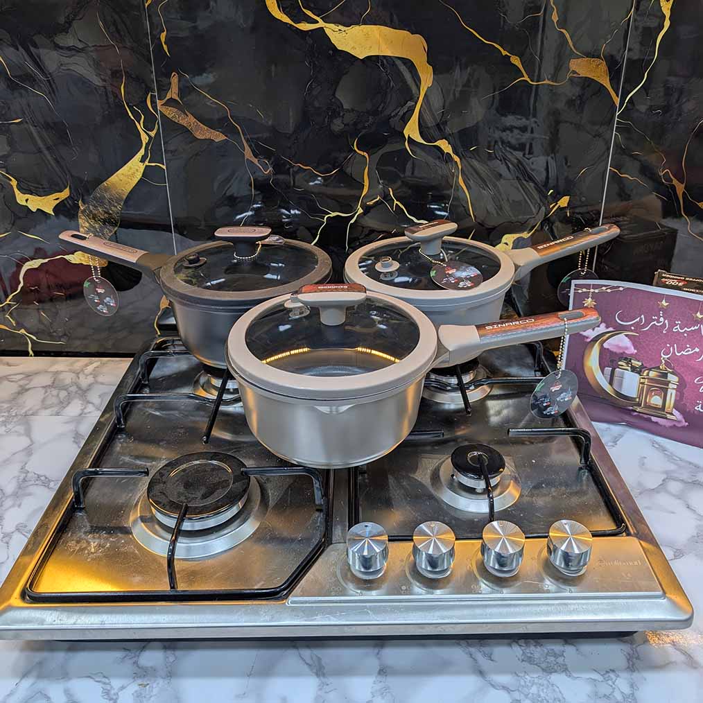 SERIE CUISINE SINARCO 12 PCS GRANITE 100% ALIMENTAIRE (091) من أجود الطقوم و أنواع القرانيت🔥