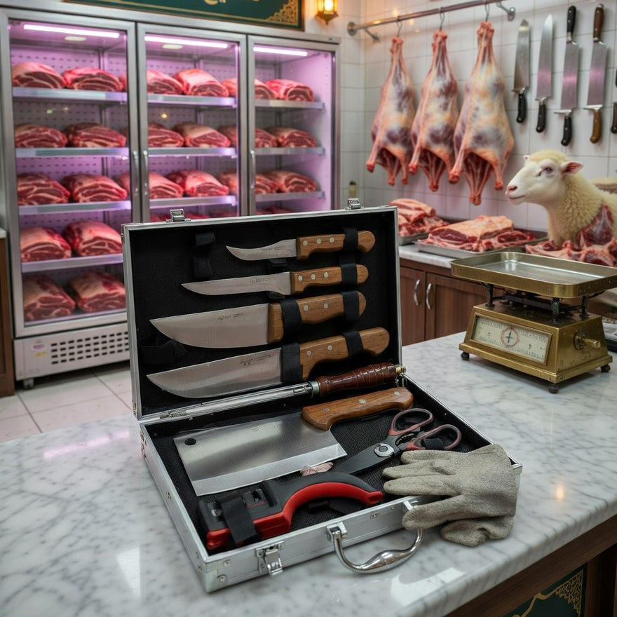 (R) PACK AID 10 PIECES + 2 CADEAUX (107) عرض عيد الأضحى حقيبة سكاكين 10 قطع + 2 هدايا مجانية