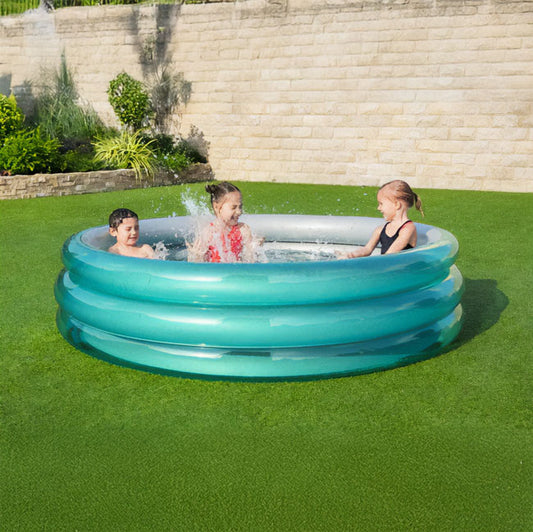 PISCINE BESTWAY 3 ANNEAUX ROND مسبح حجم كبير للأطفال + 3 هدايا مجانية