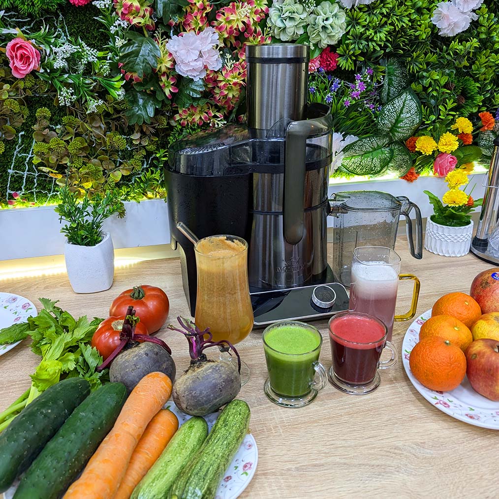 🥤عصارة جميع الفواكه🍊🍌 و الخضر لعصير🥕 100٪ طبيعي CENTRIFUGEUSE AUTOMATIQUE MATRIX 1000Watt 1Litre