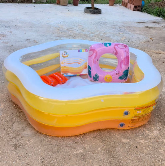 PISCINE INTEX ETOILE مسبح النجمة الآمن للأطفال + 2 هدايا مجانية من العلامة INTEX
